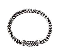 Gift for Men Party Bracelets, Stainless Steel Pair Bracelets Wheat Chain Premier Bracelets Bracelet with Magnetic Clasp, Stainless Steel, Without Zirconia