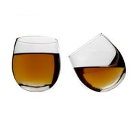 Gift House International - Coppia di Bicchieri oscillanti da Whisky, Trasparenti