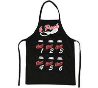 Gift House International GH-AP1002 Grembiule Six Pack per cuochi con sei tasche, colore: Nero