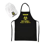 Gift House International Grembiule da cucina "Danger Man Cooking"