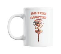 Gift Island Tazza con ballerina Cappuccina Italian Brain Rot, tazza meme e regali divertenti, tazza da caffè con Babbo Natale segreto, 325 ml