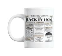 Gift Island Tazza regalo per il 50° compleanno per donne e uomini, regalo per compleanno e 50° compleanno, regalo per mamma e papà, zio e zia, amici e vicini, regalo per cinquant'anni, caffè (1976)