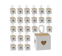 Gift Packaging Box, 50 Pieces Wedding Favor Box, Cardboard Gift Box, Empty Gift Box, Mini Small Kraft Box Candy Box for Chocolate, Birthday Party, Val