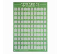 Gift Republic 100 posti - Scratch off Bucket List Poster, Verde