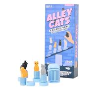 Gift Republic Alley Cats Balance Game - Gioco impilabile divertente e impegnativo per 2-4 giocatori, gioco per famiglie in legno di qualità, portatile e facile da imparare, per bambini e adulti, blu