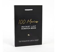 Gift Republic Bucket List - Quaderno da grattare con 100 film da grattare, personalizzabile con memoria, nero, medio
