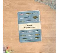 Gift Republic Ecologie Fish - Carte da gioco impermeabili ed ecologiche, carte da gioco durevoli per casa, viaggi e giochi all'aperto