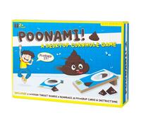 Gift Republic Poonami - Gioco da tavolo a forma di sacco a sacco - Gioco per feste a tema cacca per bambini e adulti, divertente regalo bavaglio, novità gioco da tavolo con 6 pouf + bersagli in legno