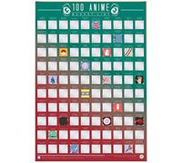 Gift Republic, Poster da grattare con 100 anime classici, multicolore, 61 x 40 cm