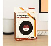 Gift Republic Scaldabicchieri USB - Design retrò con disco in vinile - mantiene caffè e tè caldi alla scrivania - alimentato tramite USB, regalo divertente per gli amanti della musica e uso in ufficio