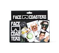 Gift Republic Tappetino da birra "Face Coasters", in cartone, multicolore, 15,5 x 3,5 x 13 cm