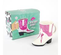 Gift Republic Tazza da caffè con stivali da cowboy, idea regalo divertente, 300 ml, in ceramica, per tè, caffè, cioccolata calda, idea regalo per lei