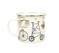 Gift Republic Tazza smaltata a forma di bicicletta, da campeggio, 500 ml, in metallo, idea regalo per uomo