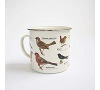 Gift Republic Uccelli da Giardino Ecologie Garden Birds-Tazza Smaltata, Alluminio, Multicolore, 5 cm