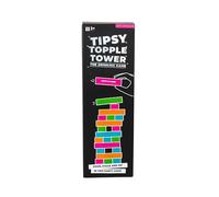 Gift Republic Tipsy Topple Tower - Divertente gioco per adulti | Blocchi impilabili in legno con divertenti sfide per bere | Perfetto per feste e serate di gioco | Idea regalo per studenti