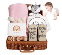 Gift Set, Christmas Basket Package, Blanket and Rattle System