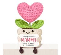 Giftasy Regalo Mamma, Regalo Mamma Compleanno - Cuore all’Uncinetto di Supporto Emotivo, Regali Festa della Mammina, Idee Regali per Donna