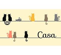 GIFTCOMPANYITALY OGGETTI IDEE DESIGN Zerbino Casa Miao, Cocco, Colorato, 75x2x45 cm