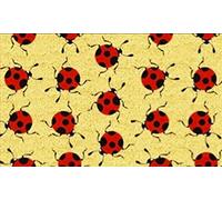 GIFTCOMPANYITALY OGGETTI IDEE DESIGN Zerbino Coccinelle, Cocco e PVC, Colorato, 75x1.5x45 cm