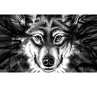 GIFTCOMPANYITALY OGGETTI IDEE DESIGN Zerbino Lupo, Cocco, Colorato, 75x2x45 cm