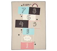 GIFTDECOR Tappeto camera per bambini 100 x 140 cm. Disponibile in 2 modelli assortiti con disegno di numeri multicolore su sfondo nero o bianco, applicazione