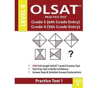 Gifted and Talented Tes Olsat Practice Test Grade 5 (6th Grade Entry (Tascabile)