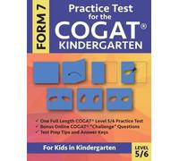 Gifted and Talented Te Practice Test for the CogAT Kindergarten Form (Tascabile)