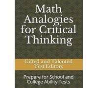 Gifted and Talented Test Editor Math Analogies for Critical Thinkin (Tascabile)