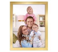 Giftgarden Cornice 15x20,Cornice Dorata in PVC,Cornice da Parete o Tavolo,Decorazione per Casa,1 Pezzo