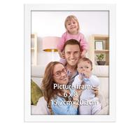 Giftgarden Cornice 15x20 in Colore Bianco Puro, Portafoto in PVC con Design Semplice ed Elegante, Ottimo per Decorare Casa, Ufficio, 1 Pezzo