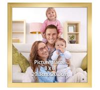 Giftgarden Cornice 20x20,Cornice Dorata in PVC,Cornice da Parete o Tavolo,Decorazione per Casa,1 Pezzo