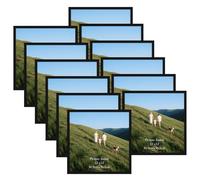 Giftgarden Cornice 30x30,Cornice Nera in PVC,Decorazione per Casa,Set di 12