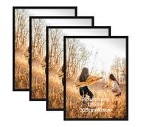 Giftgarden Cornice 30x40,Cornice Nera in PVC, Cornice da Parete, Decorazione per Casa,Set di 4