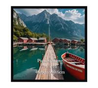 Giftgarden Cornice 40x40,Cornice Nera in PVC, Cornice da Parete, Decorazione per Casa,1 Pezzo