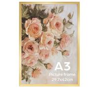 Giftgarden Cornice A3, Cornice Dorata in PVC,Cornice da Parete, Decorazione per Casa,1 Pezzo