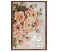 Giftgarden Cornice A3,Cornice Marrone in PVC, Cornice da Parete, Decorazione per Casa,1 Pezzo