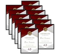 Giftgarden Cornice A3,Cornice Nera in PVC, Decorazione per Casa,Set di 12
