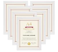 Giftgarden Cornice A4 Bianca, da Parete o Tavolo, Decorazione per Casa, 7 Pezzi