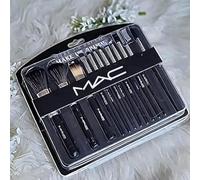 GIFTGROW M.A.C - Set di 13 pennelli da trucco professionali per donne e ragazze, kit completo di pennelli per viso e occhi, per fondotinta, fard, cipria, ombretto e trucco per sopracciglia