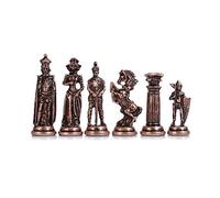 GiftHome (Solo pezzi di scacchi) Medieval British Army antico rame fatto a mano Cool Scacchi Pezzi King 3.5 inc (tavola non inclusa)