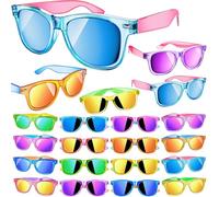 GIFTINBOX Confezione da 24 occhiali da sole per bambini, bomboniere per feste, occhiali da sole al neon per ragazzi e ragazze Goody Bag Stuffers, Beach Pool Birthday Party Favors per bambini 3-8.