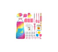 GIFTINBOX Kids Cooking and Baking Set 54 PCS Complete Kit with Apron