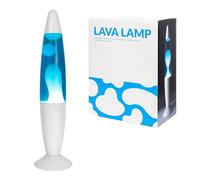 GIFTMARKET - Lampada lava blu. Lampada da comodino con 2 lampadine incluse, regalo divertente per adolescenti. Design retro, lampada originale 34 x 8,5 cm, perfetta per cameretta.