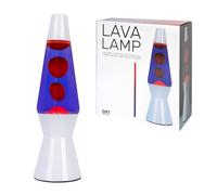 GIFTMARKET - Lampada lava bullet rossa e viola. Lampada da tavolo rilassante, luce ambiente per adolescenti. Design retrò 31 x 9 cm, regalo divertente