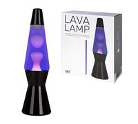 GIFTMARKET - Lampada lava bullet viola e bianca. Lampada da tavolo rilassante, luce ambiente originale per adolescenti. Design retrò 31 x 9 cm, regalo creativo e divertente.