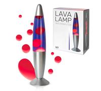 GIFTMARKET - Lampada lava rossa e viola. Lampada da comodino con 2 lampadine incluse, regalo creativo per adolescenti. Design retrò, lampada originale 34 x 8,5 cm, decorativa e divertente.