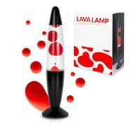 GIFTMARKET - Lampada lava rossa. Lampada da comodino con 2 lampadine incluse, regalo originale per adolescenti. Lampada retrò 34 x 8,5 cm, effetto lava dinamico e divertente.