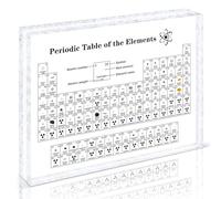 Giftota - Tavola Periodica degli Elementi (21 x 14 x 2,7 cm) - Acryl Periodic Table Of 83 Elements - Regalo di Chimica per Studenti