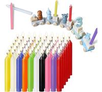 GiftPot Spell Candele,60 Colori Assortiti Coniche Candele Piccolo antigoccia per banchetti, Compleanno，magia, Congregazione,Rituali, 4 Pollici di Altezza(10 Colori+90 Ora)