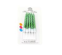 Gifts 4 All Occasions Limited SHATCHI-1075 RGRP - 10 candele verdi per feste di compleanno e anniversario